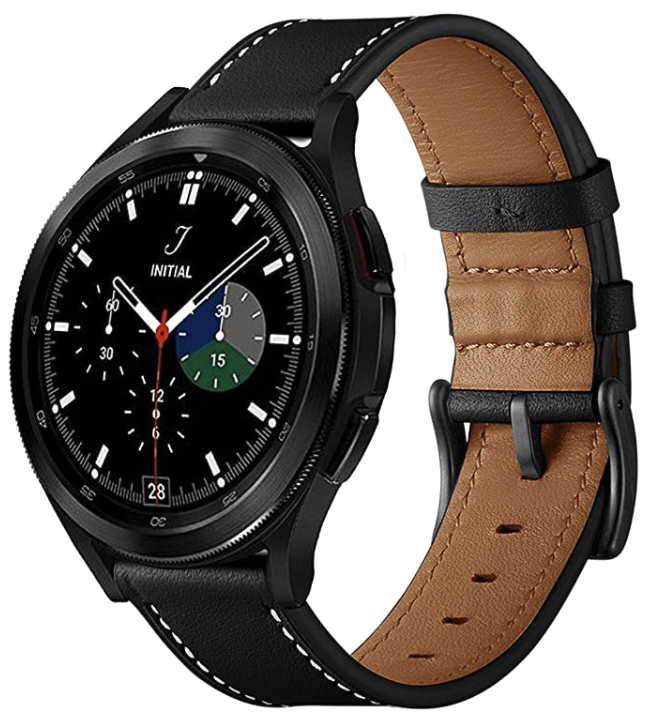No Gaps Leather Band For Samsung Galaxy Watch 4 classic 46mm 42mm 44mm 40mm  smartwatch belt Bracelet correa Galaxy Watch 4 strap 